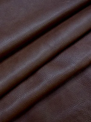 4oz (1.6-1.8mm) Pebble Cow Leather - Medium Brown (per square foot)