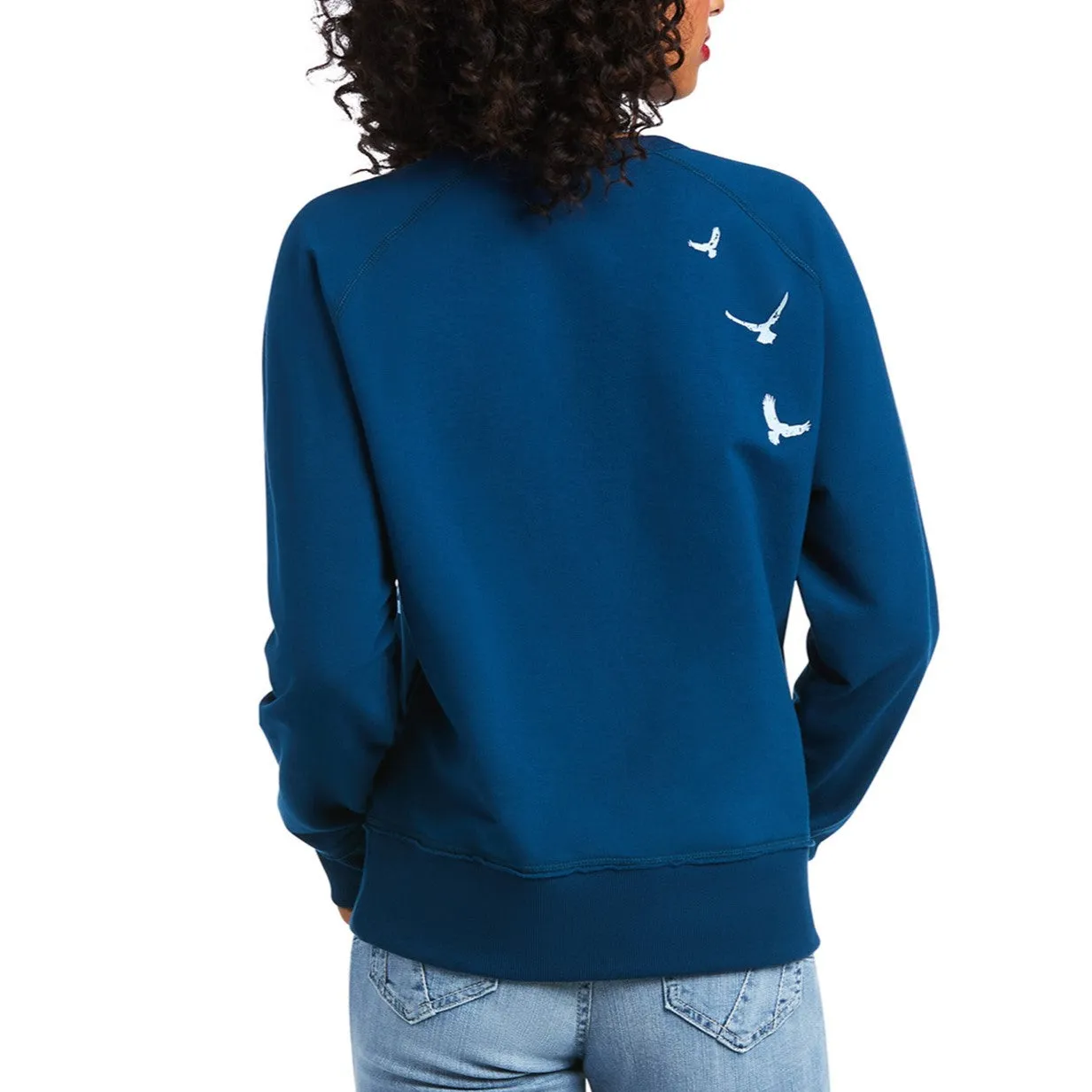 Ariat® Ladies Paradise Ranch Crew Blue Nights Sweat Shirt 10039817