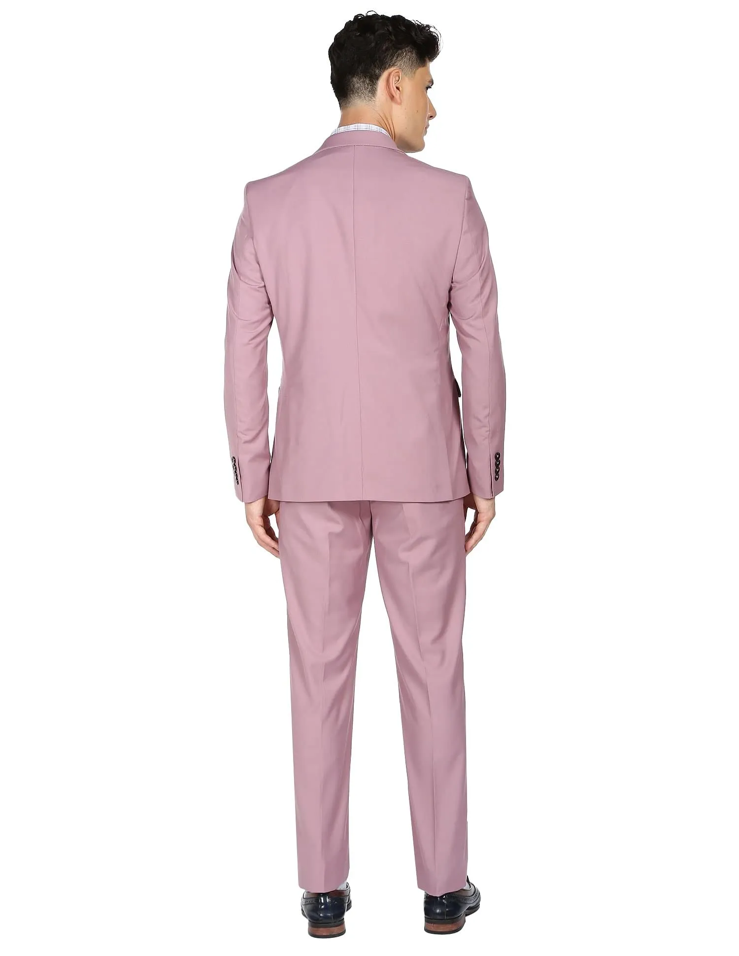 Arrow Men Pink Tailored Regular Fit Three Piece Suit