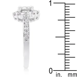 Bella Birthstone Engagement Ring in Clear