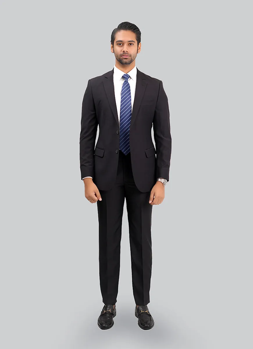 Black Plain 2-Piece Suit
