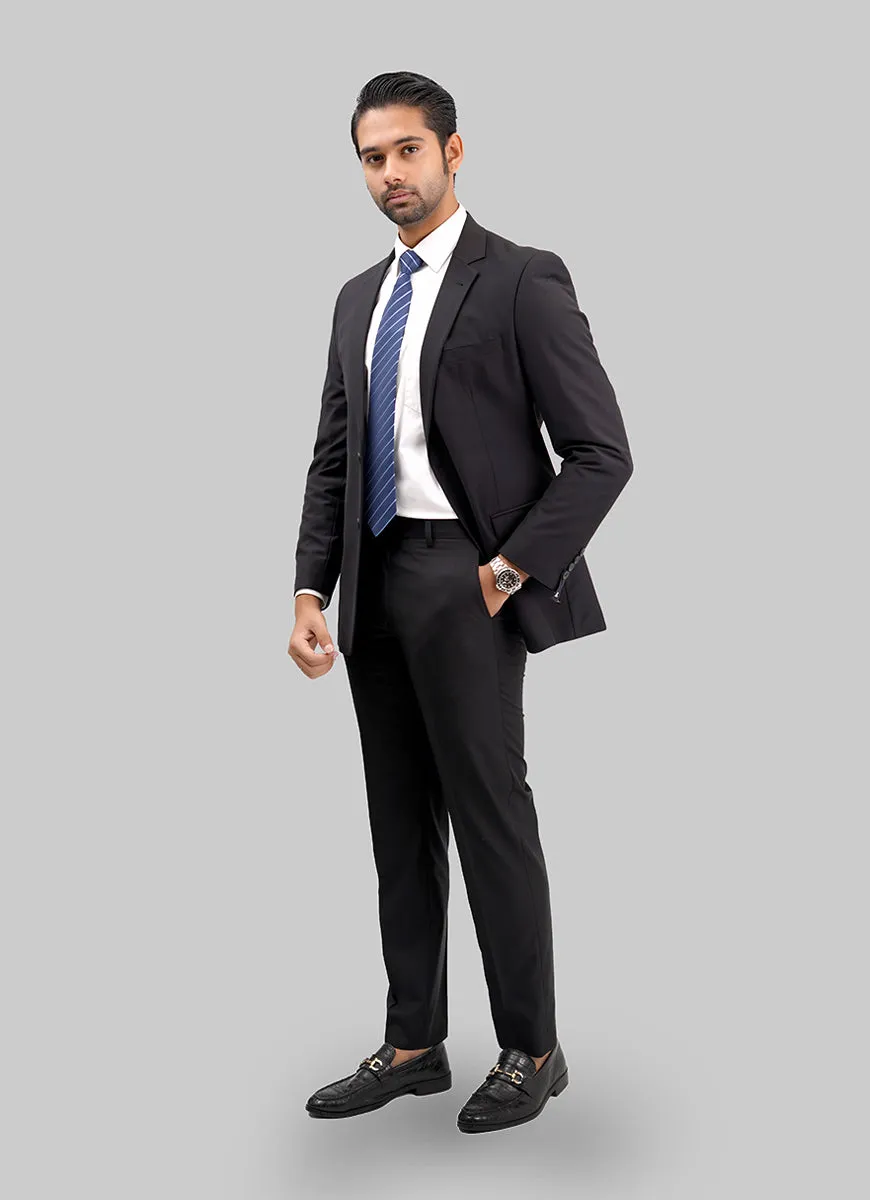Black Plain 2-Piece Suit