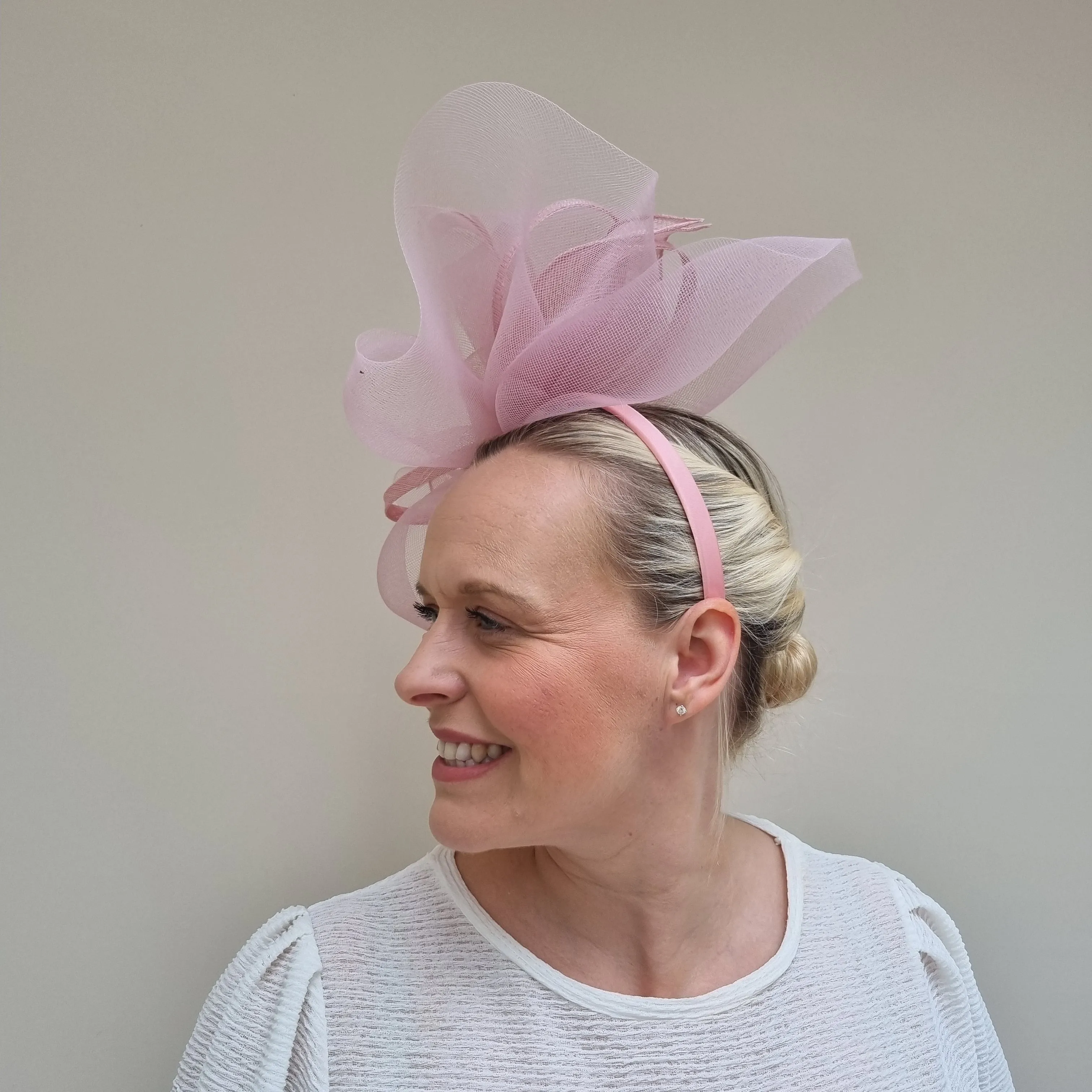 Boardmans Gracie Net Fascinator in Light Pink
