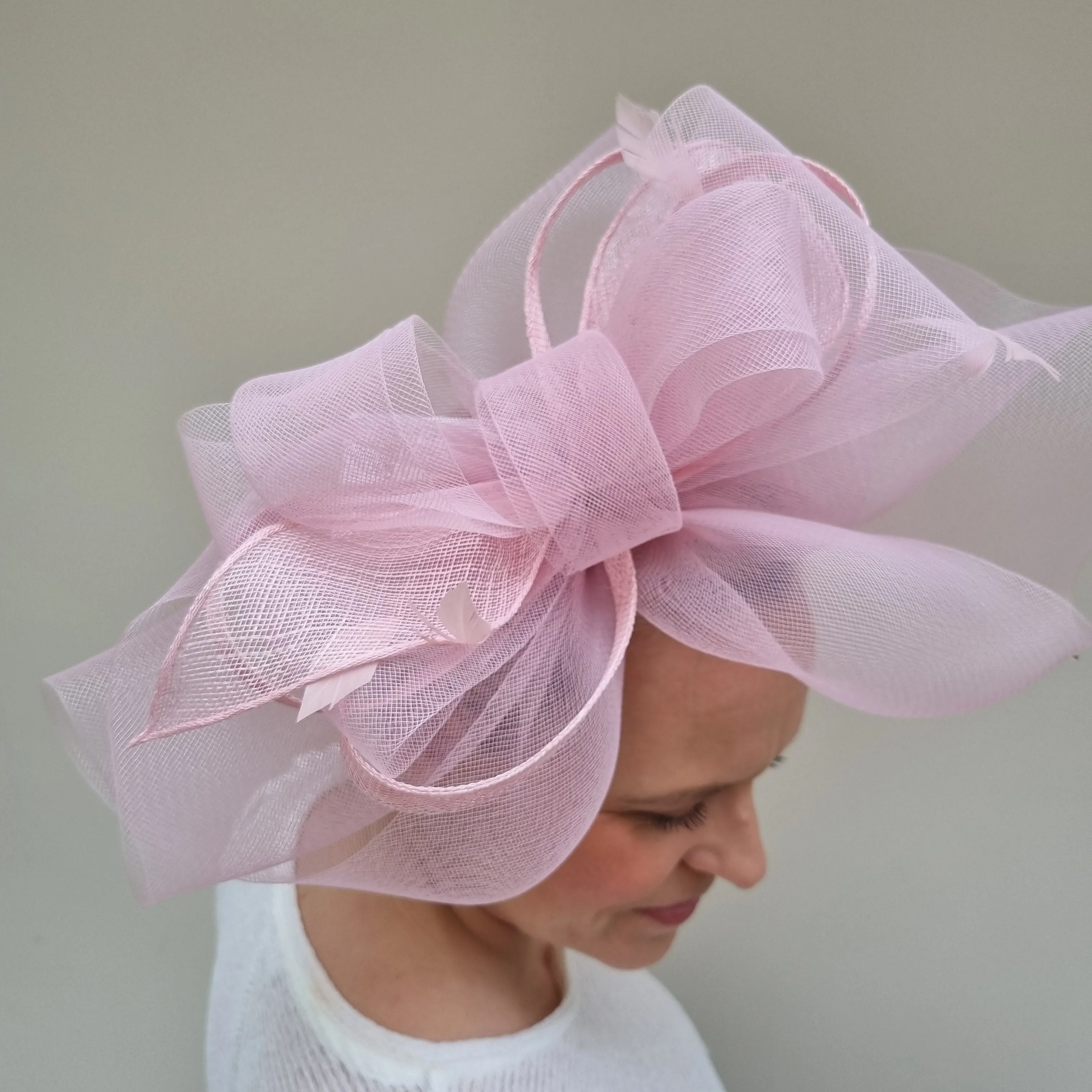 Boardmans Gracie Net Fascinator in Light Pink