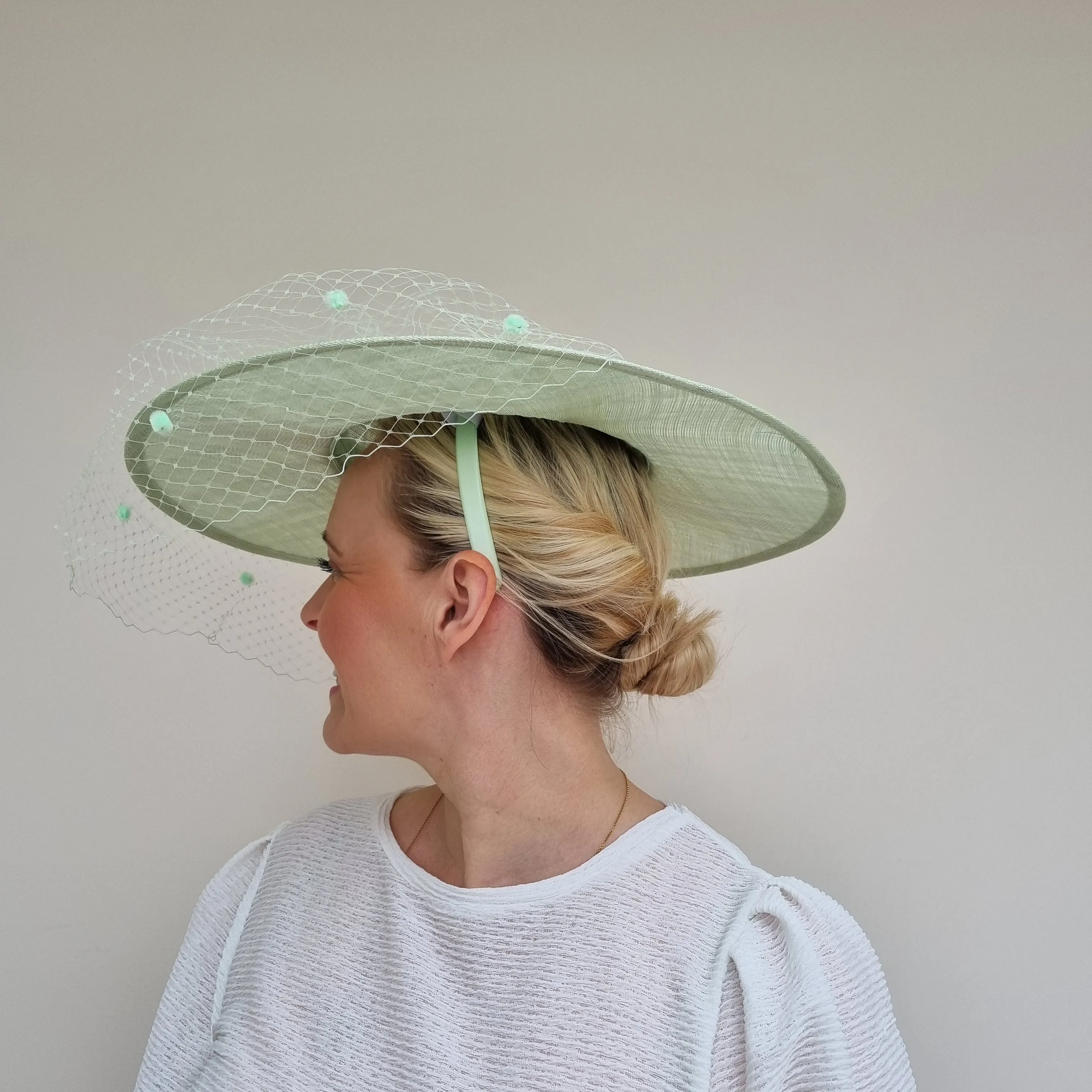 Boardmans Romy Boater Hatinator In Sage Green