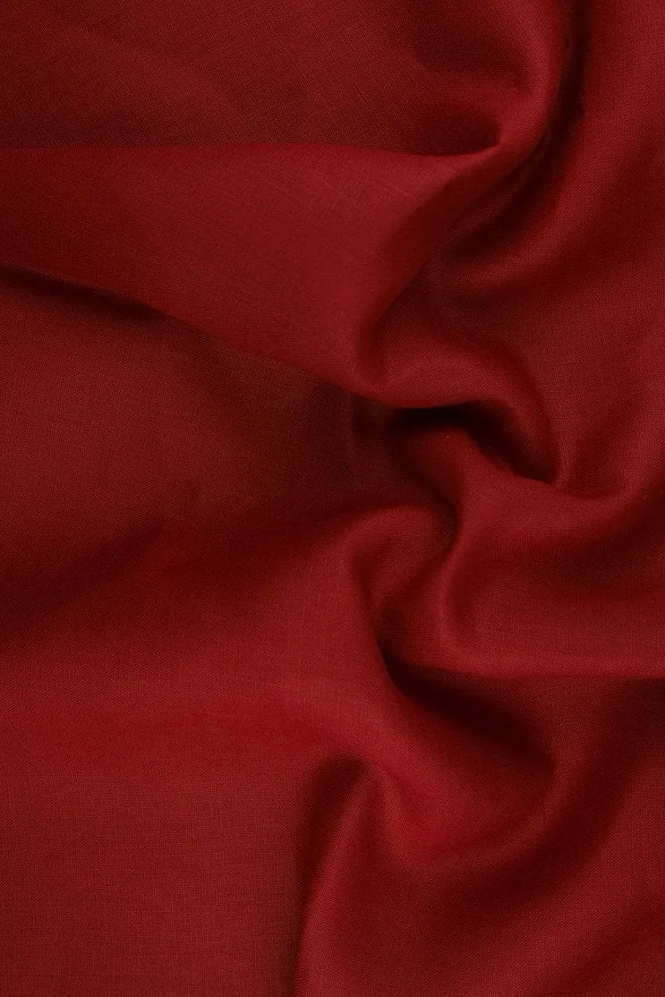 English Red Medium Weight Linen Fabric