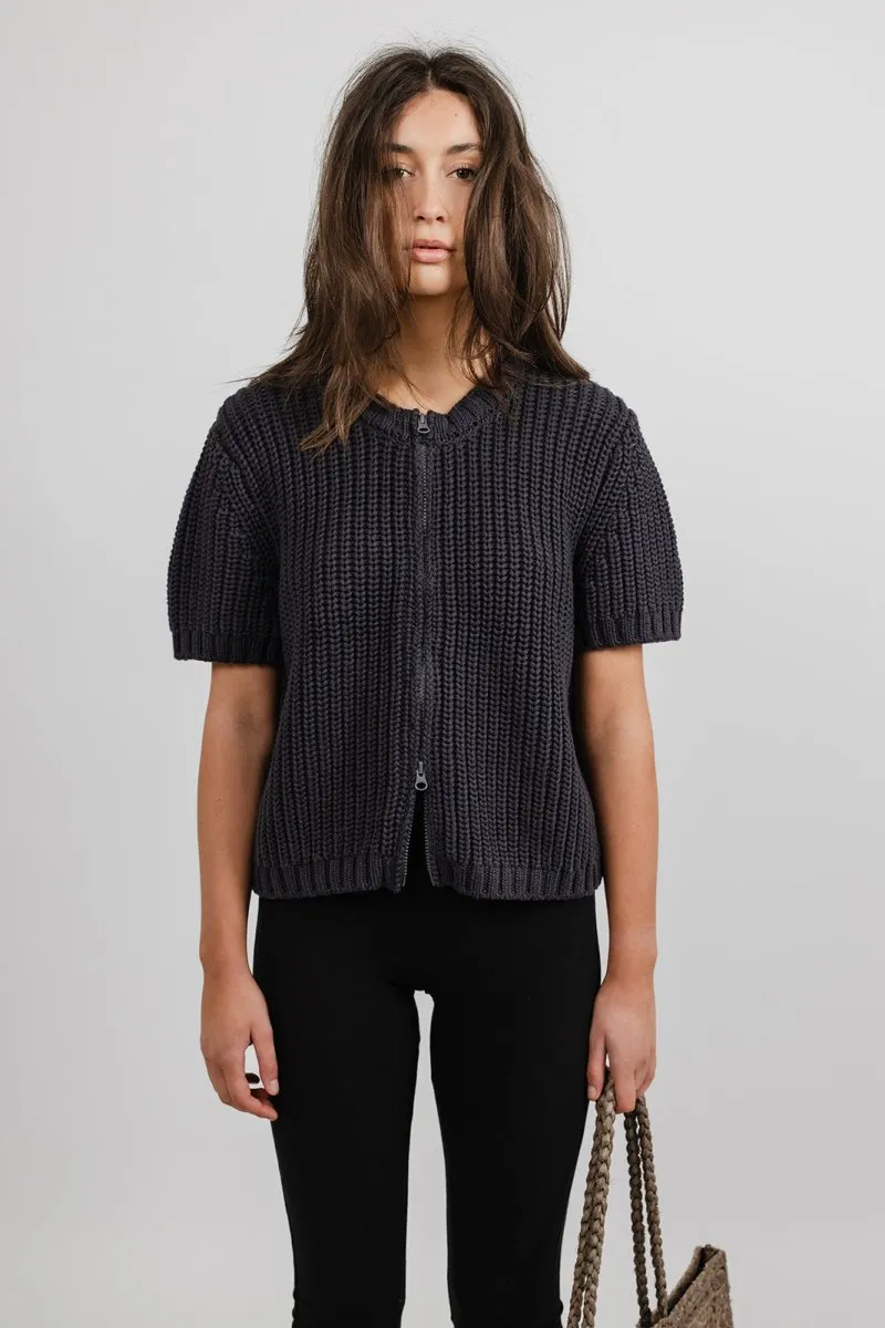 Erin Zip Front Knit