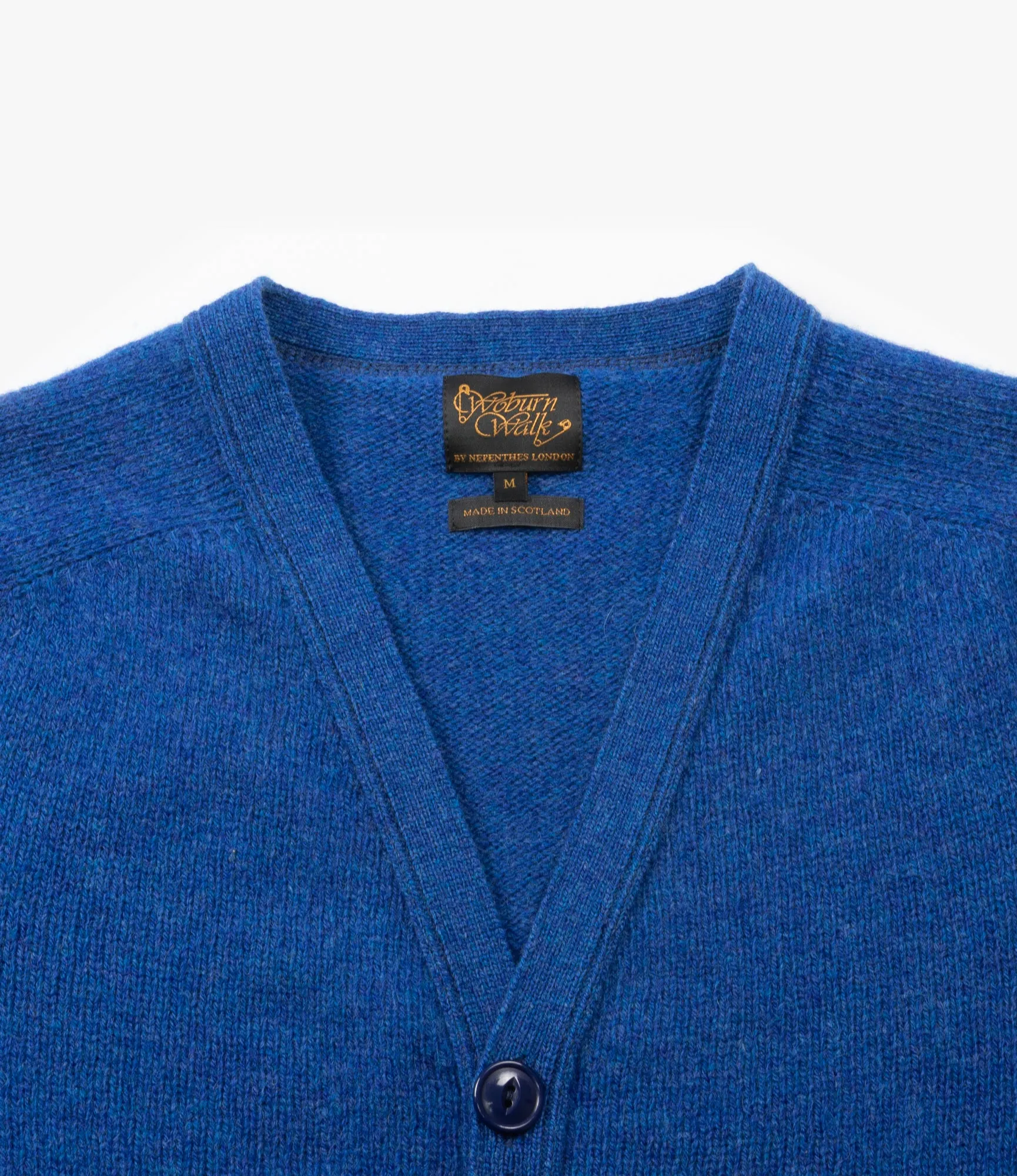Fisherman Shetland Cardigan – Ocean Blue