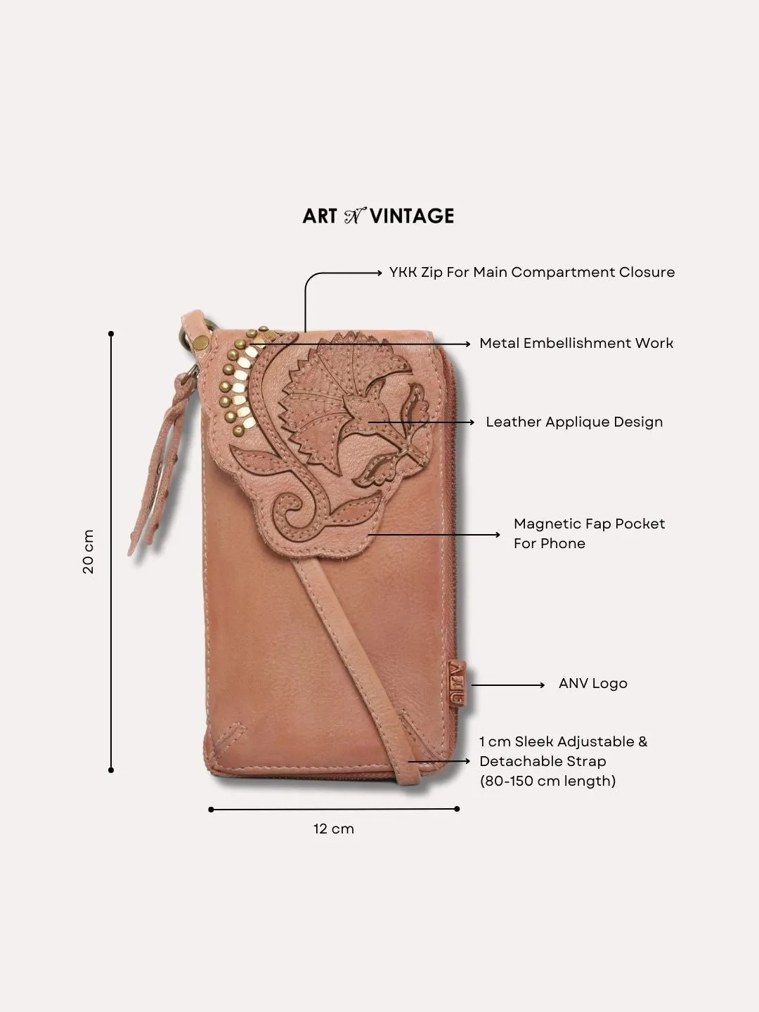 Fresia: Folral Patchwork Phone Wallet Crossbody
