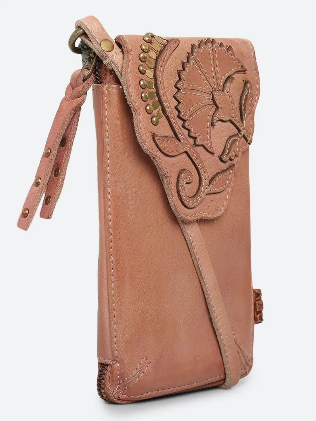 Fresia: Folral Patchwork Phone Wallet Crossbody