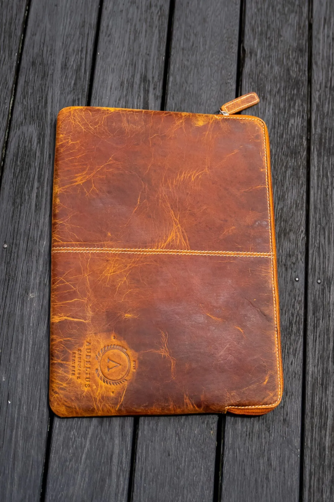 Hunter Tan Leather Laptop Sleeve
