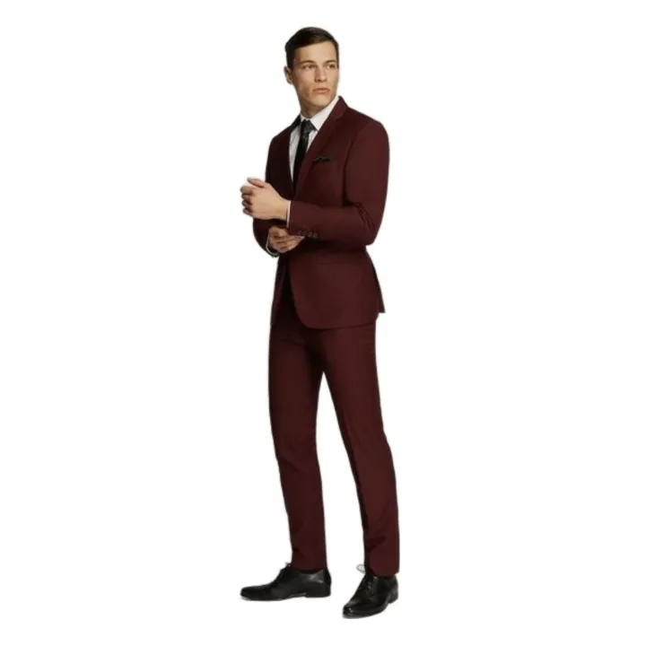 Kelly Country Slim Fit Maroon Suit Set
