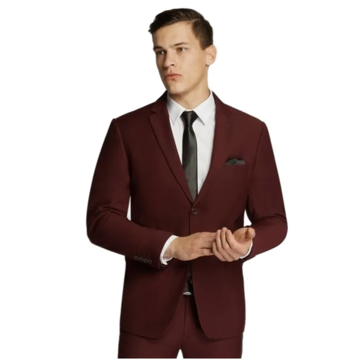Kelly Country Slim Fit Maroon Suit Set