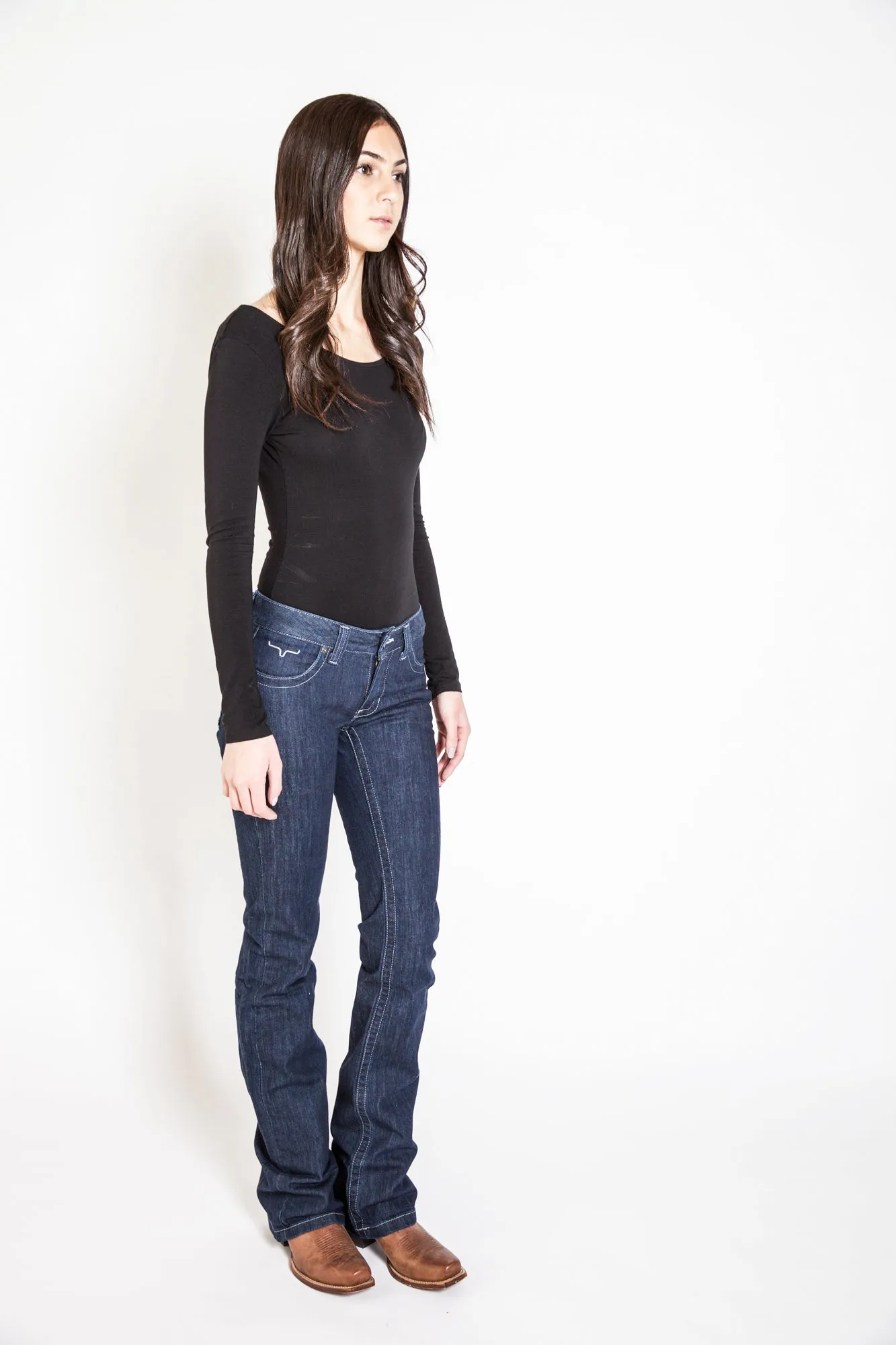 Kimes Ranch Womens Jolene Jeans Blue Cotton Blend Flare Bootcut 8x38