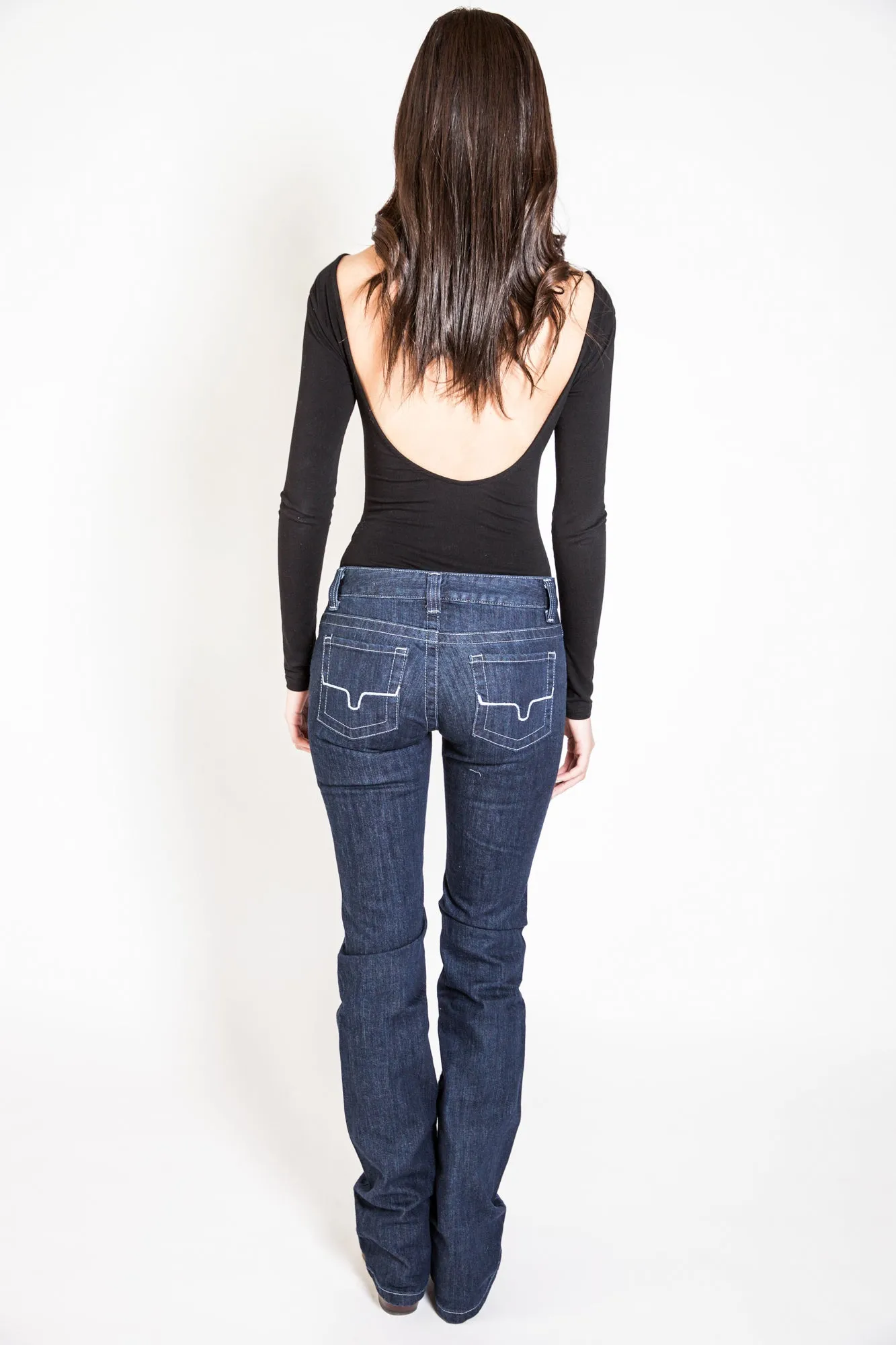 Kimes Ranch Womens Jolene Jeans Blue Cotton Blend Flare Bootcut 8x38