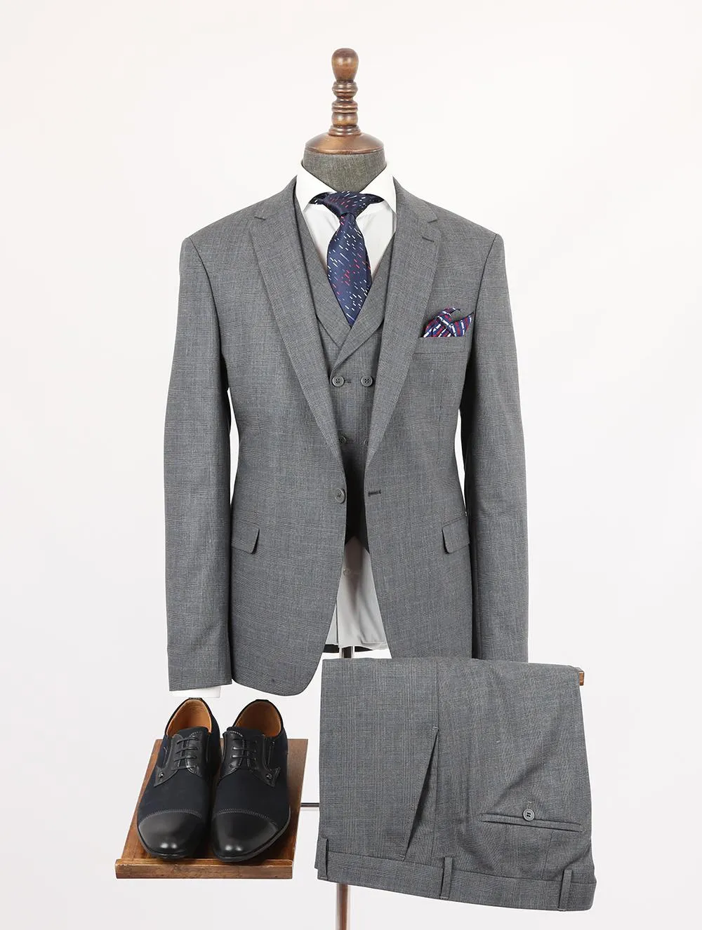 Kolton Grey Set Blazer Linen Suit