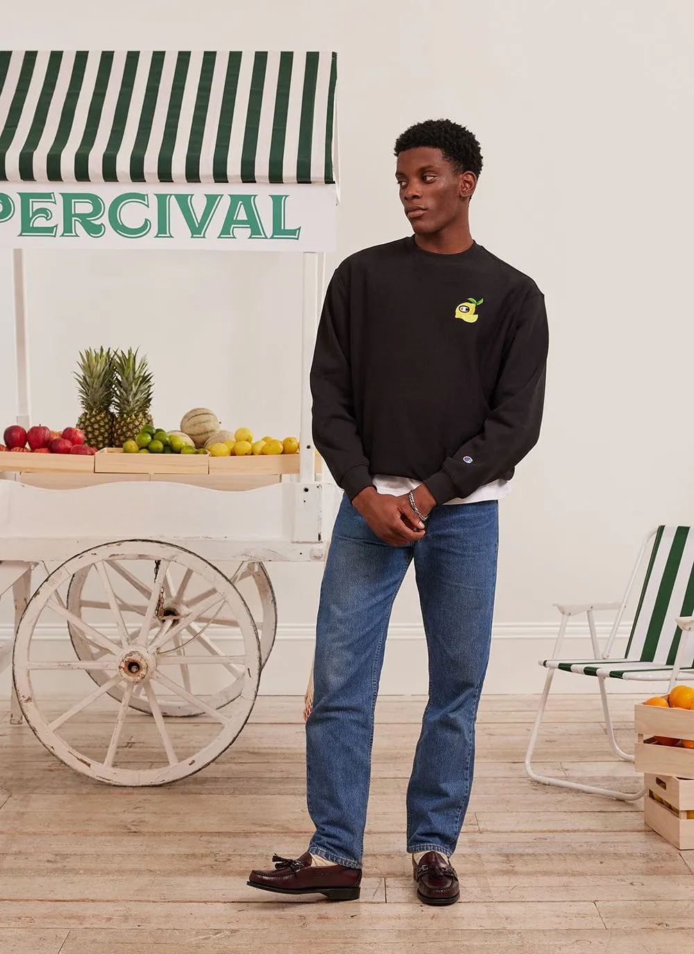 Lemony Snickets Sweatshirt | Champion and Percival | Black