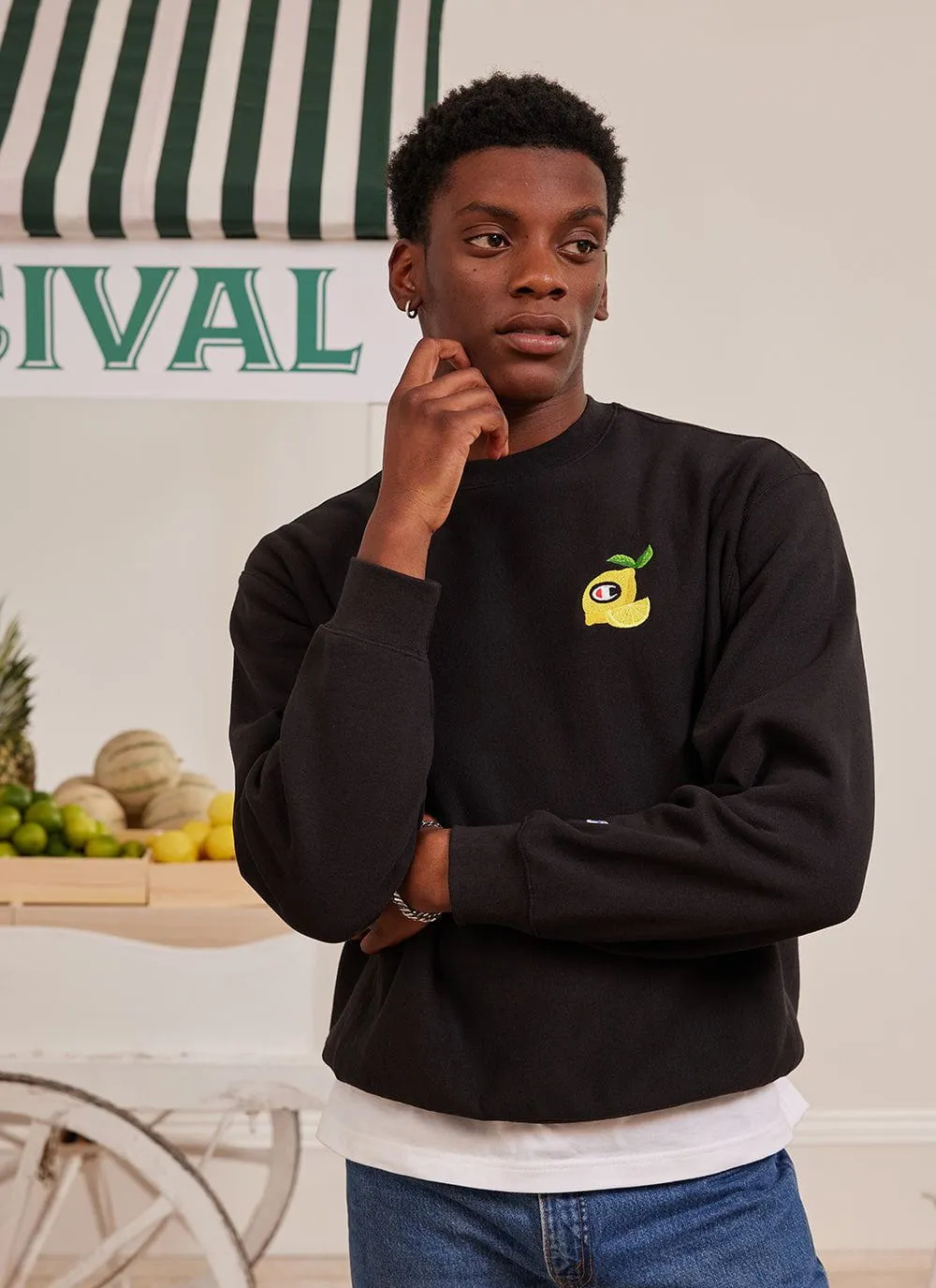 Lemony Snickets Sweatshirt | Champion and Percival | Black