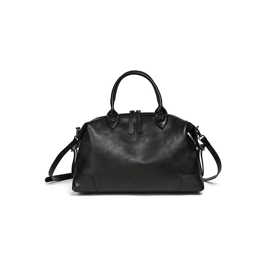 Luxury Cow Leather Retro Patterned Casual Tote