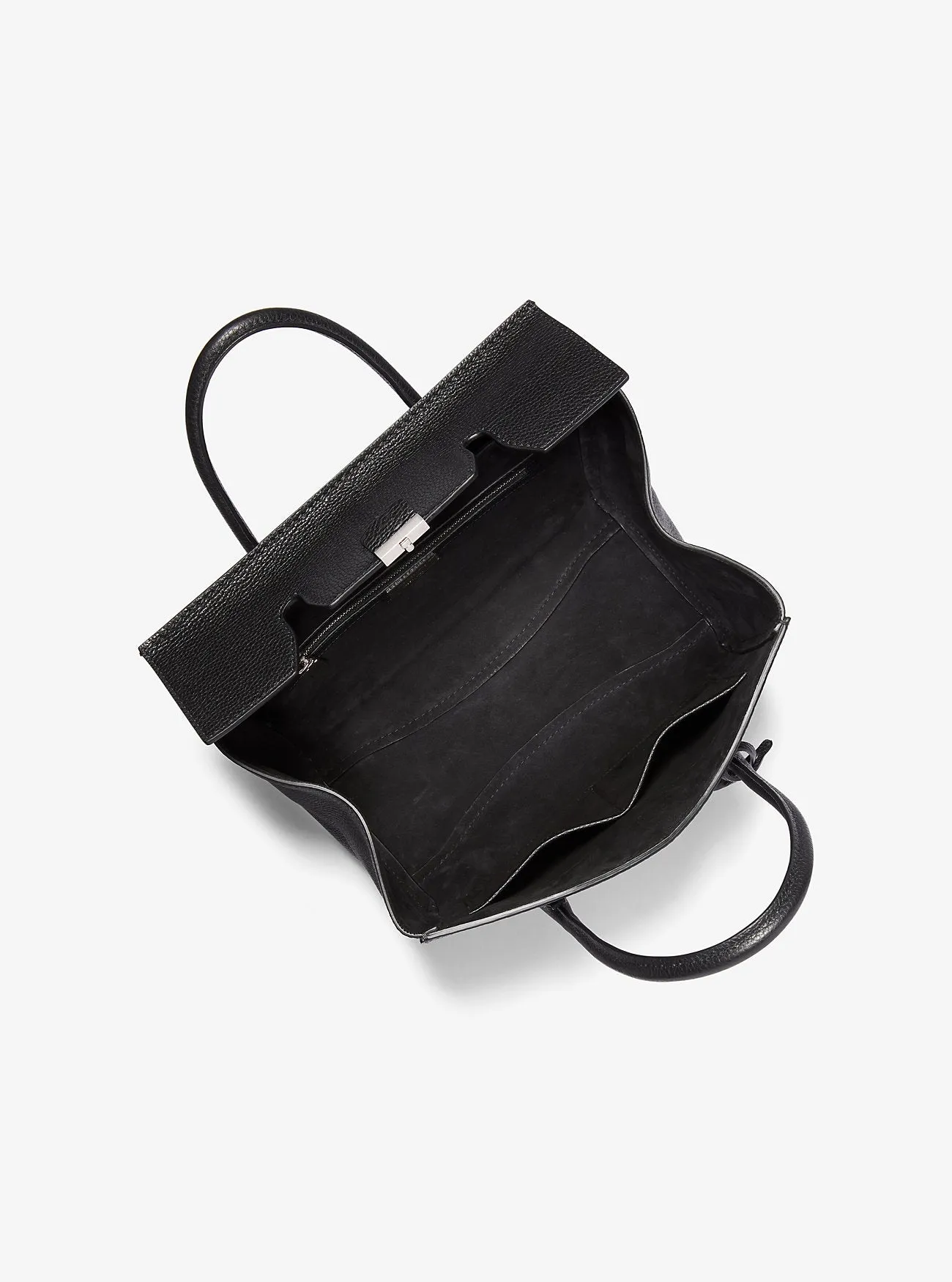Michael Kors Medium Pebbled Leather Campbell Bag, Black