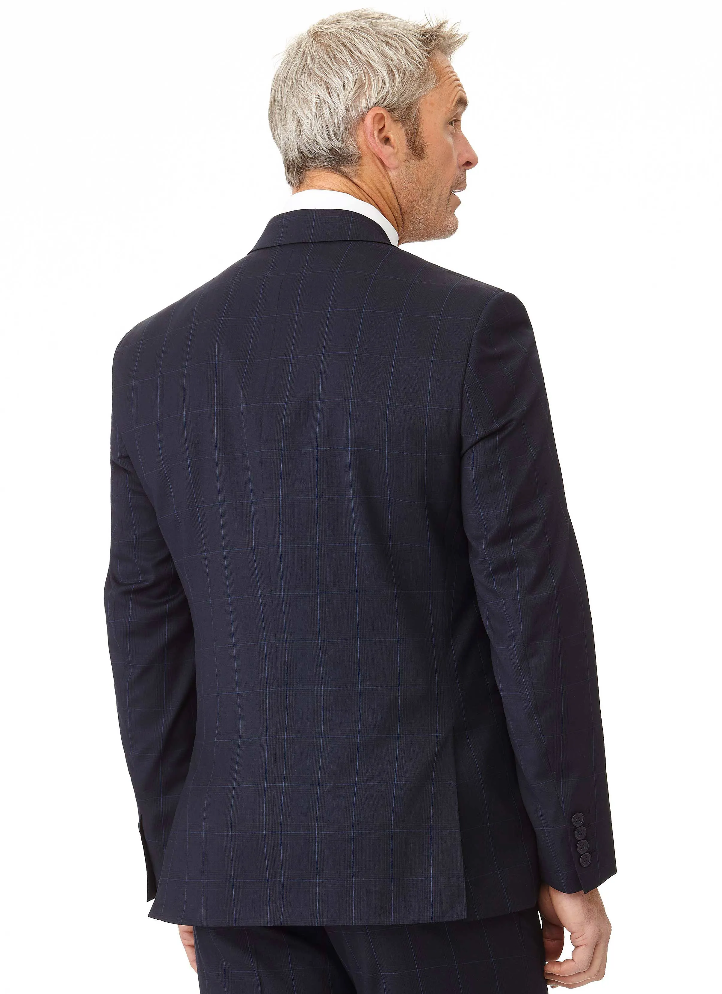 OTWAY NAVY WINDOWPANE CONTEMPORARY FIT SUIT