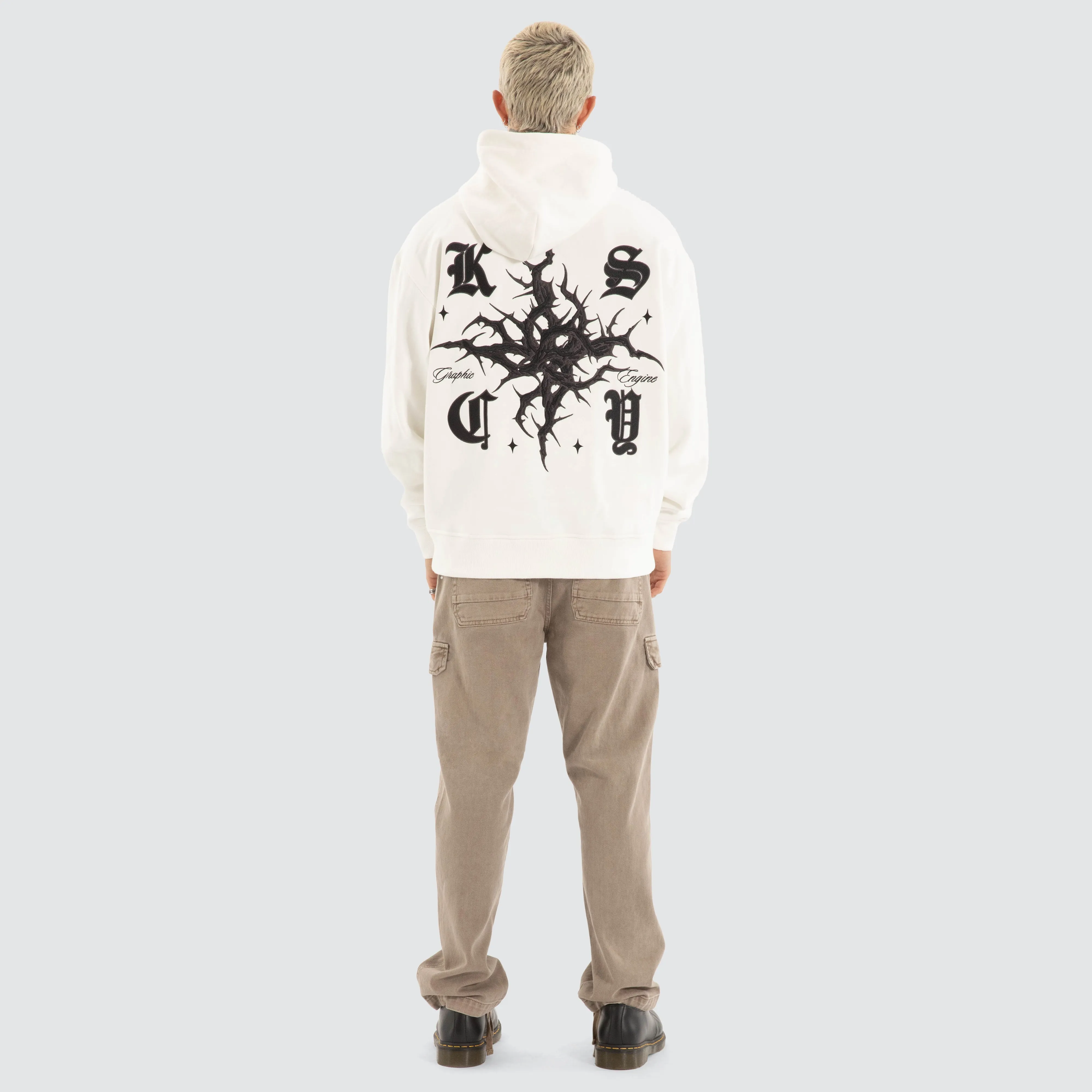 Paragons Relaxed Hoodie Natural White
