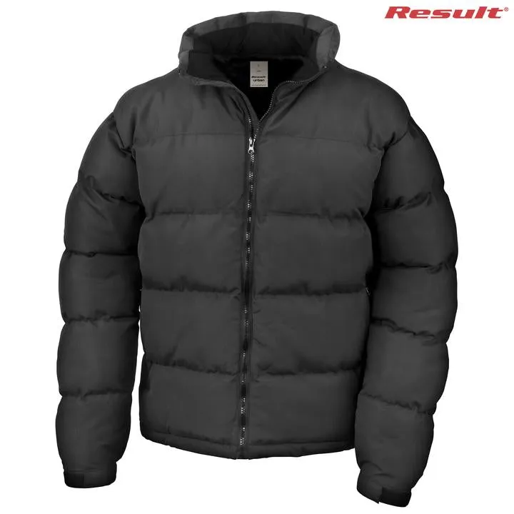 R181X Result Black Unisex Puffer Jackets
