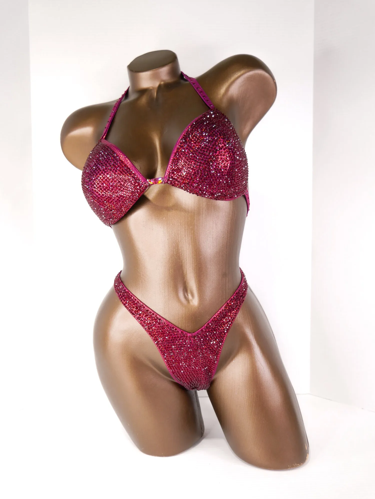 Ready Made Deep Red Metallic Wellness Suit