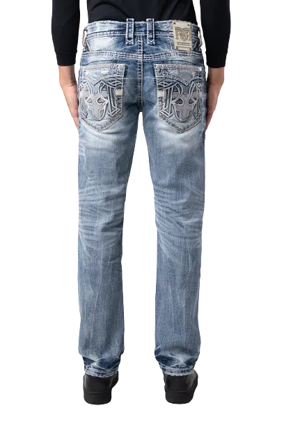 Rock Revival Bryant Distressed Straight Jeans