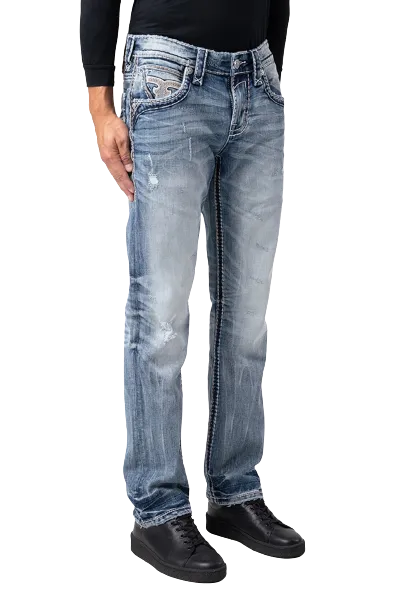 Rock Revival Bryant Distressed Straight Jeans