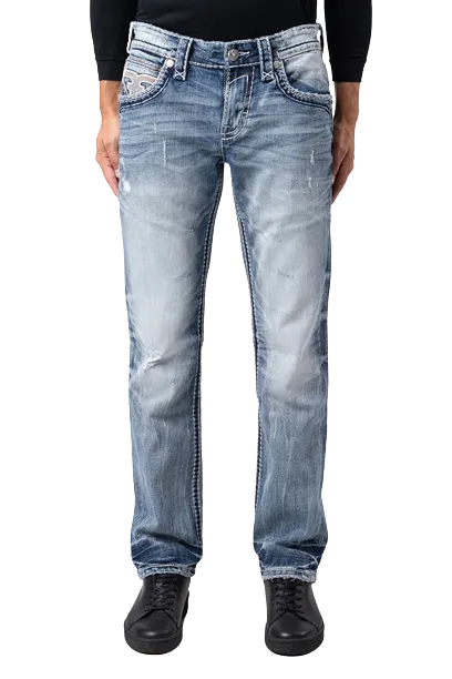 Rock Revival Bryant Distressed Straight Jeans