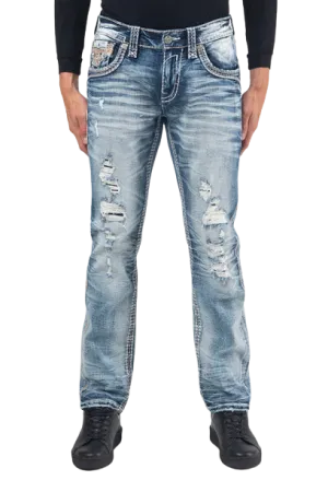 Rock Revival Eugene Mens Alternative Straight Denim Jeans