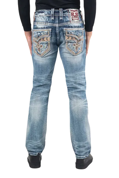 Rock Revival Eugene Mens Alternative Straight Denim Jeans