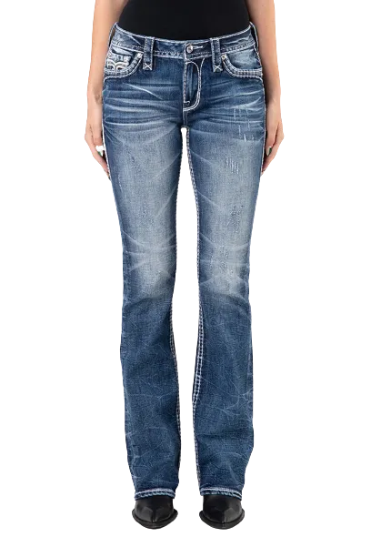 Rock Revival Womens Violet Ice Bootcut Jeans