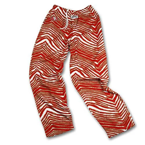 San Francisco 49ers ZUBAZ Red White Vintage Style Zebra Logo Pants