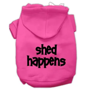 Shed Happens Screen Print Pet Hoodies Bright Pink Size XL (16)
