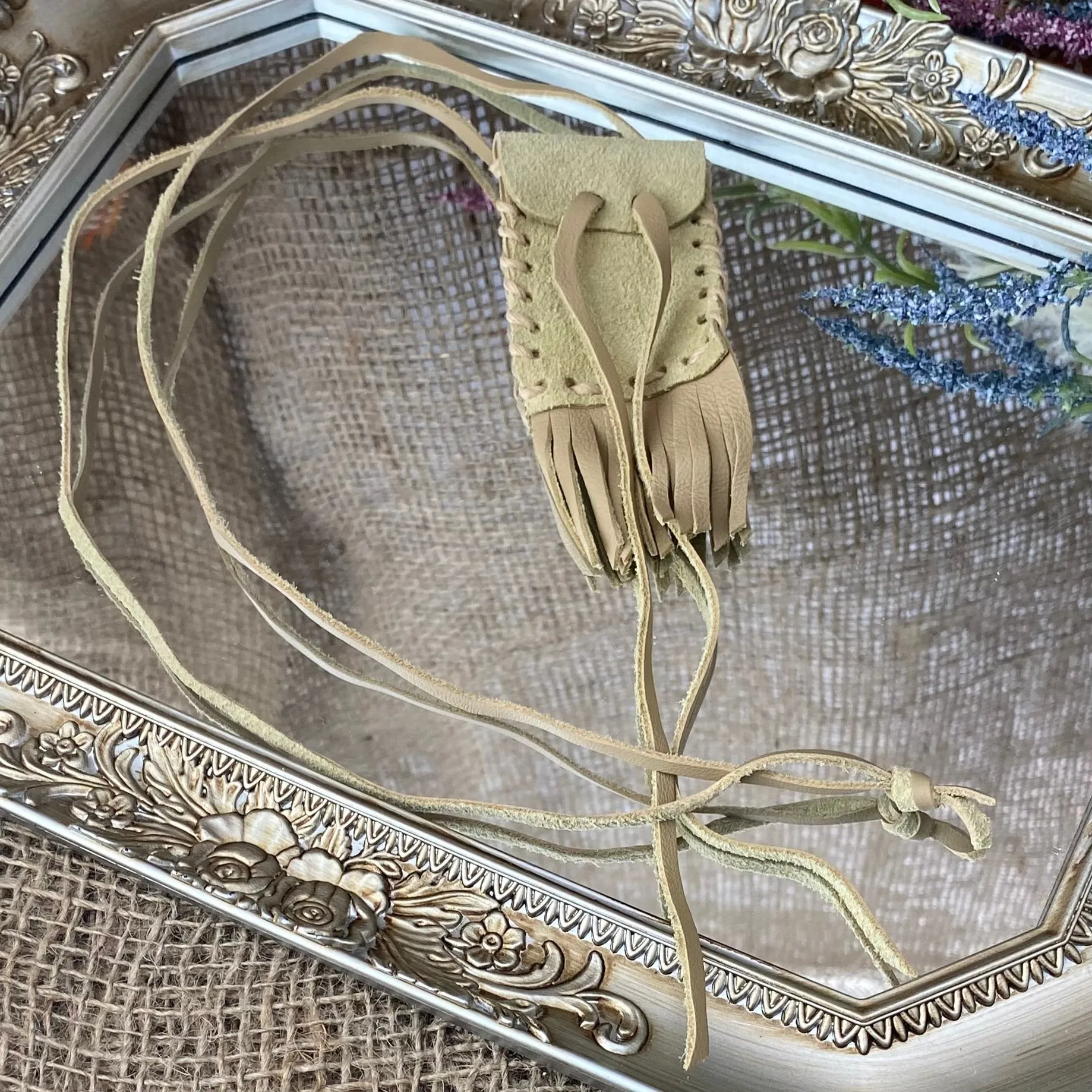 Small Leather Medicine Bags