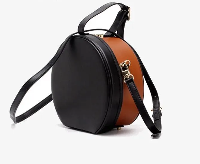 Spring fashion show women genuine leather Circle bag