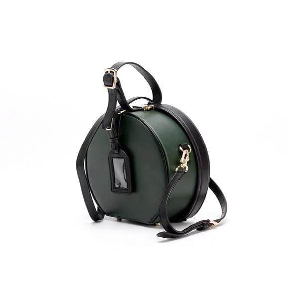 Spring fashion show women genuine leather Circle bag