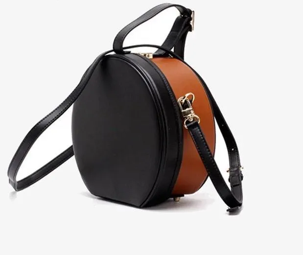 Spring fashion show women genuine leather Circle bag
