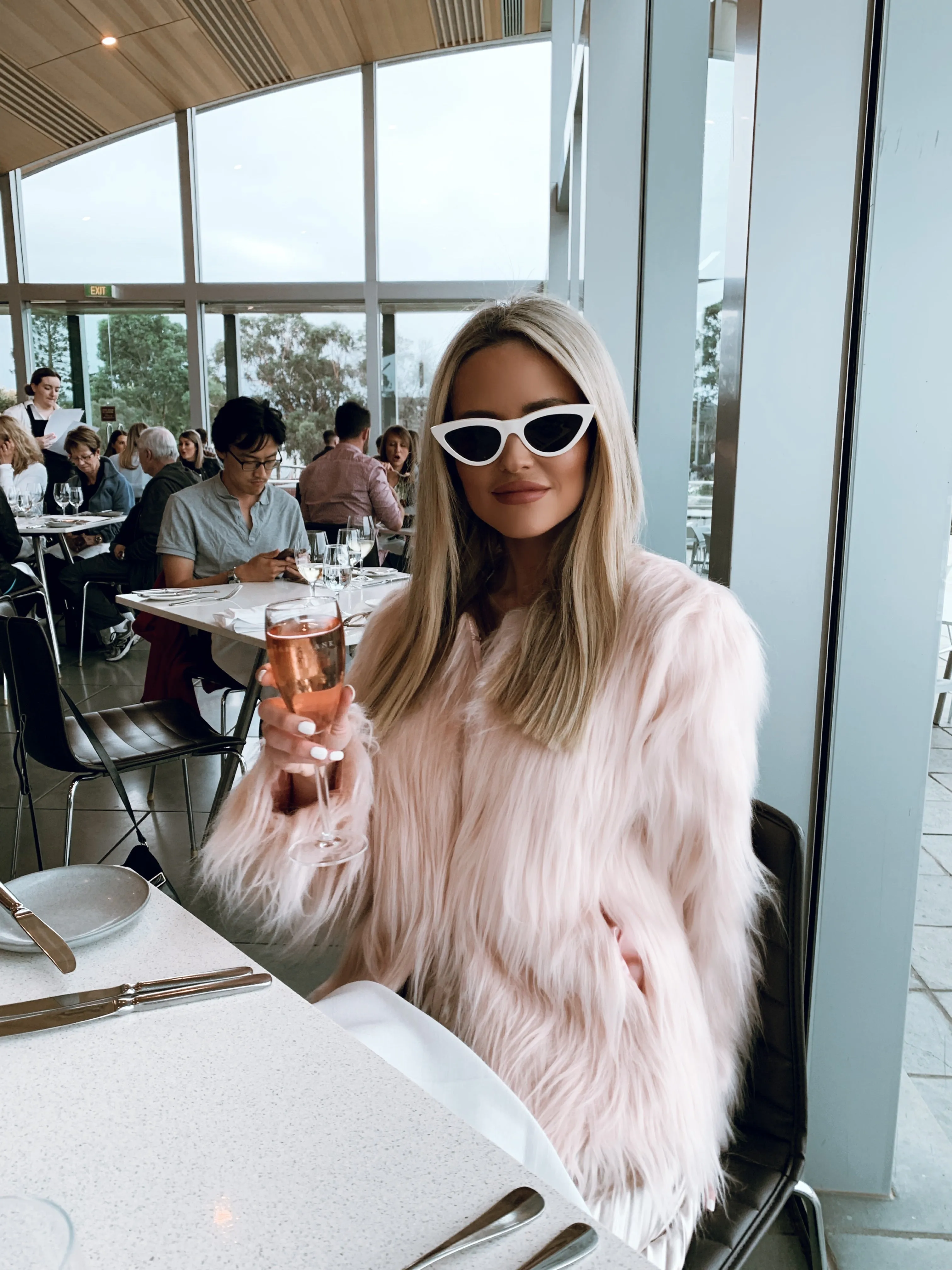 Tess Luxury Soft Pink Faux Fur Jacket for Women
