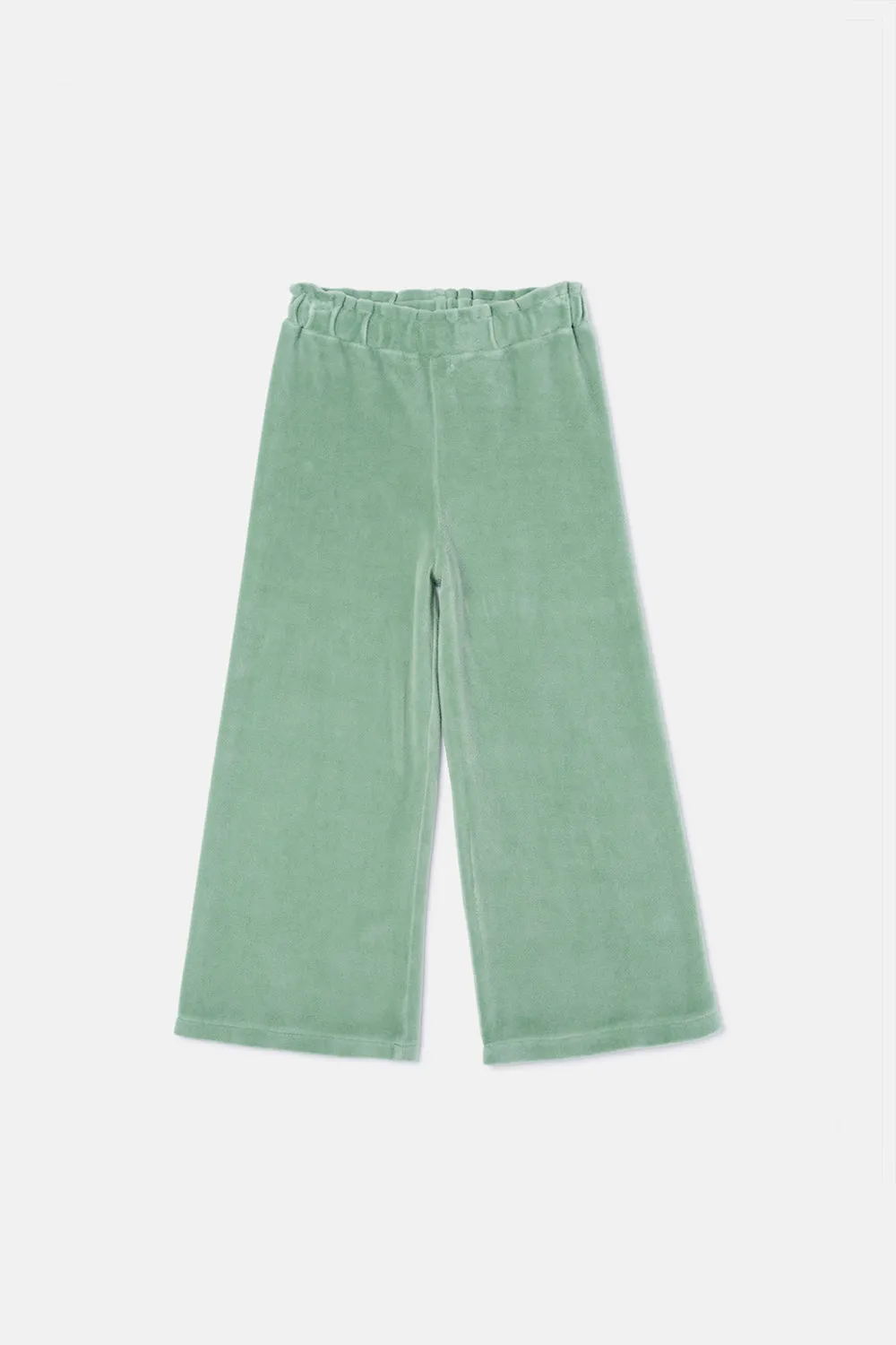 Velour flared pants