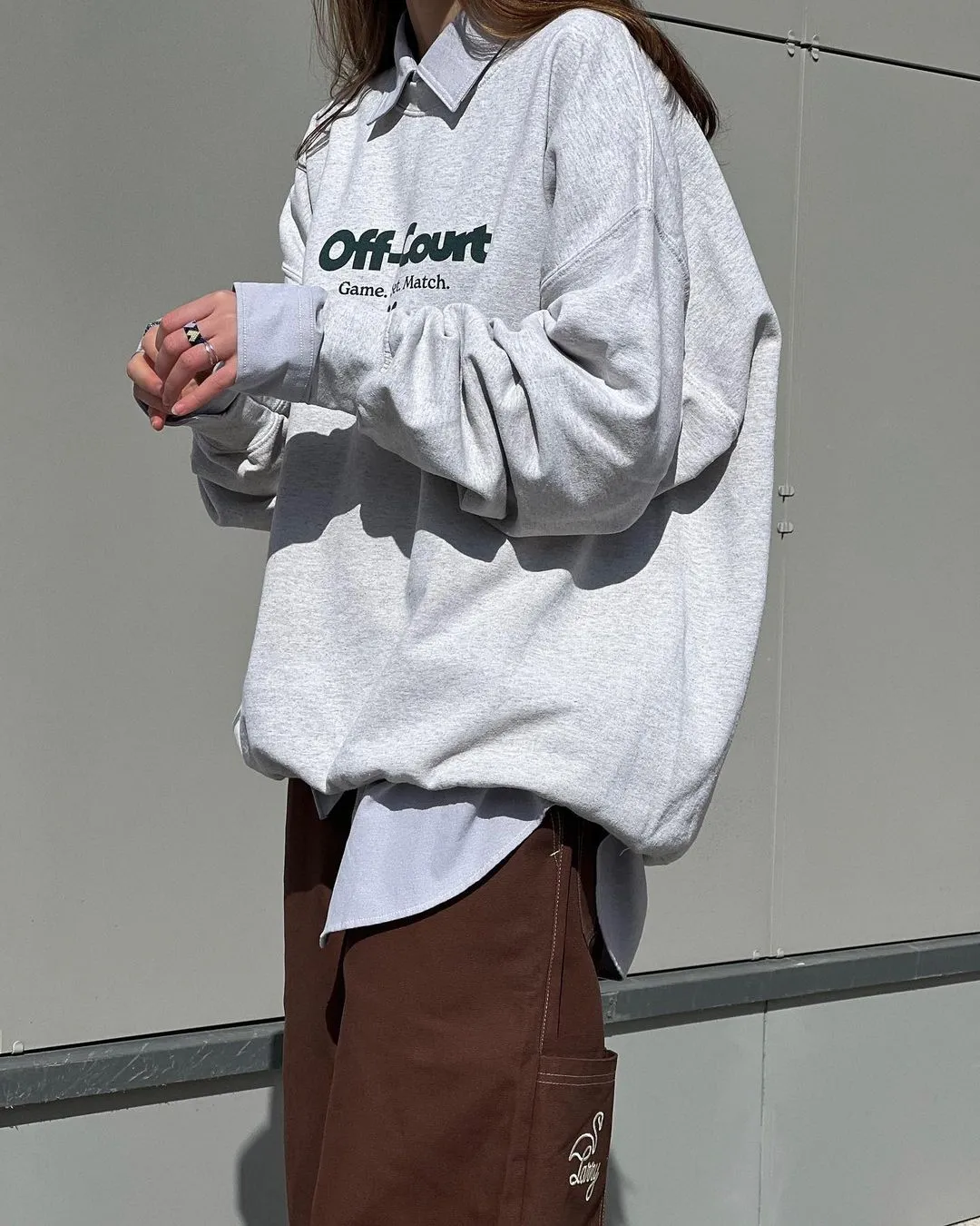 Vice 84 'Off Court GSM' Vintage Washed Sweater - Cream