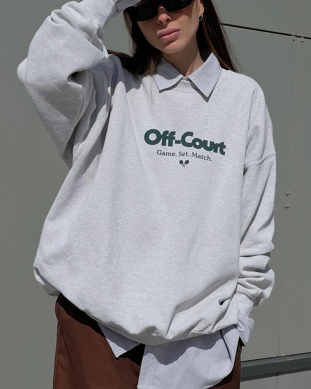 Vice 84 'Off Court GSM' Vintage Washed Sweater - Cream