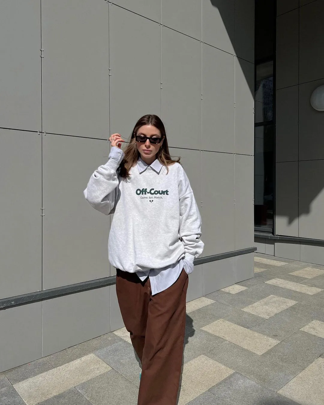 Vice 84 'Off Court GSM' Vintage Washed Sweater - Cream