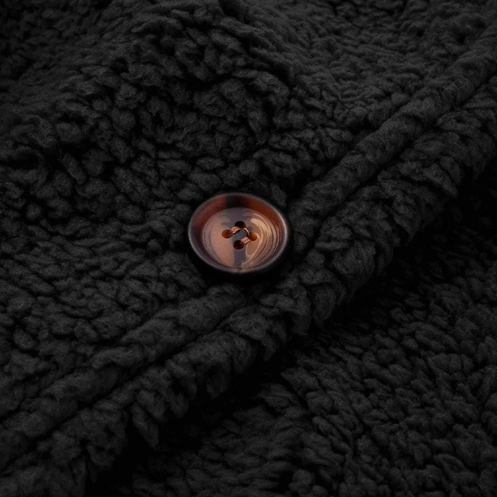 Winter Coat for Women 2024 Soft Fleece Jacket Fuzzy Sherpa Cardigan Open Front Fleece Button Down Warm Casual Sweater
