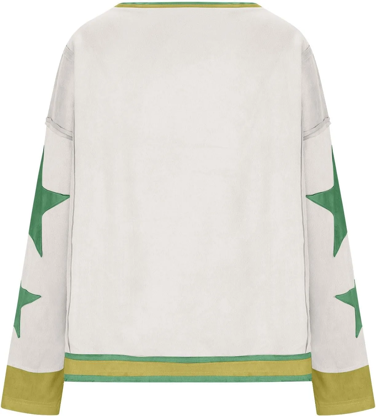 Womens Oversized Star Hoodies Long Sleeve Casual Shirts Drop Shoulder Vintage Graphic Pullover Sweatshirt Y2k Tops