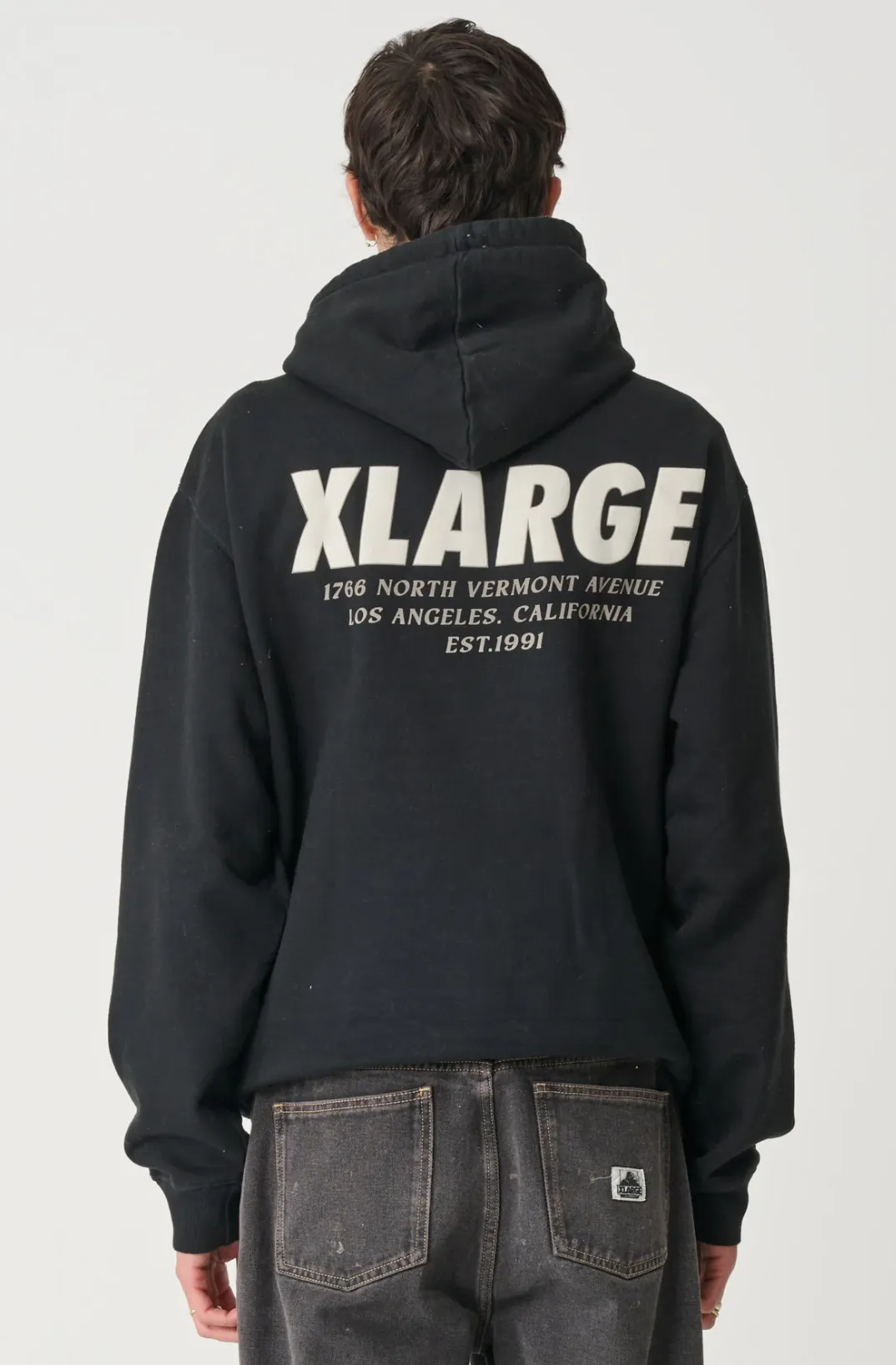 X-LARGE CALIFORNIA HOODIE - SOLID BLACK