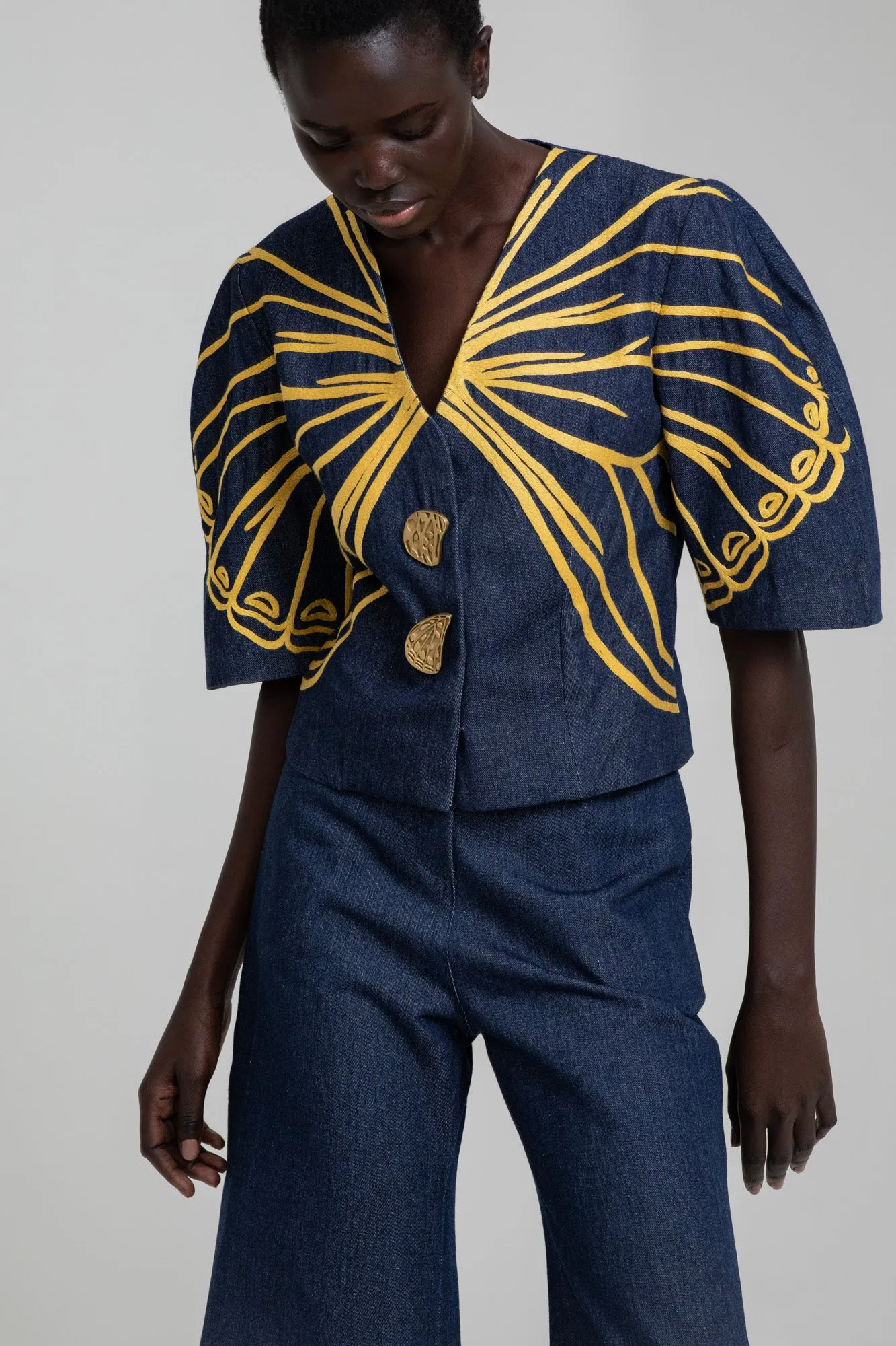Yellow wings blazer